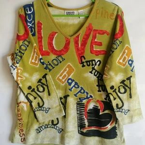 Chico's love art print Size 1